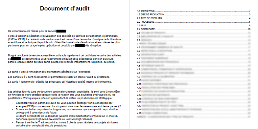 Framework d’audit pour EMS / CEM